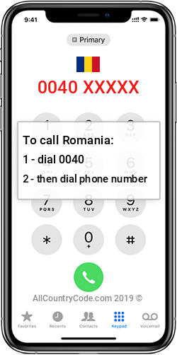 Romania 40 Country Code RO ROU