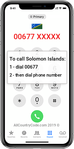 Solomon Islands 677 Country Code SB SLB Solomon Islands 677 Country Code SB SLB