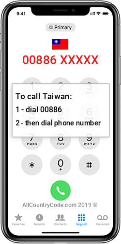 Taiwan 886 Country Code TW TWN